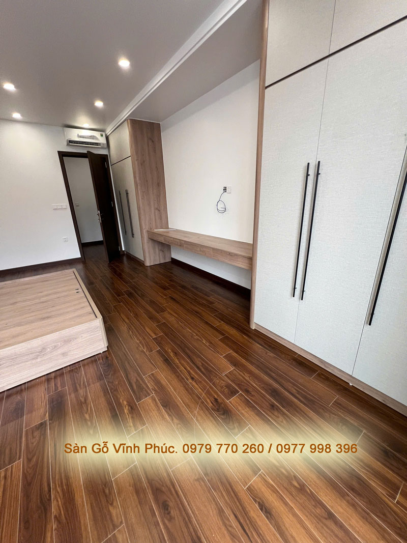 Sàn gỗ công nghiệp cao cấp màu óc chó
