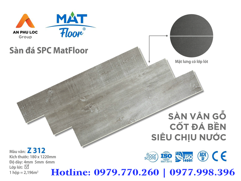 Sàn đá SPC Mat Floor Z312