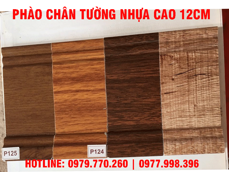 Len ch&acirc;n tường nhựa cao 12cm