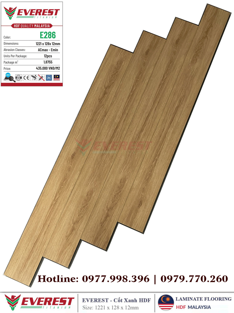 S&agrave;n gỗ c&ocirc;ng nghiệp HDF Everest