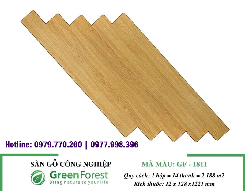 Sàn gỗ công nghiệp Green Forest GF1811 Sàn gỗ công nghiệp Green Forest GF1811