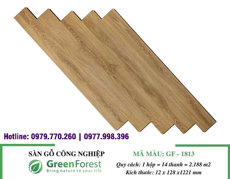 Sàn gỗ công nghiệp Green Forest GF1813 Sàn gỗ công nghiệp Green Forest GF1813
