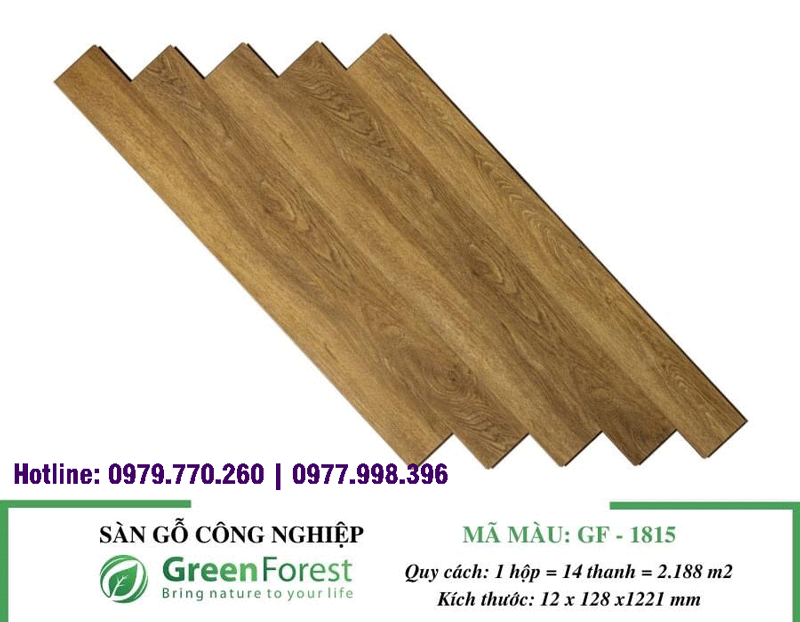 Sàn gỗ công nghiệp Green Forest GF1815 Sàn gỗ công nghiệp Green Forest GF1815