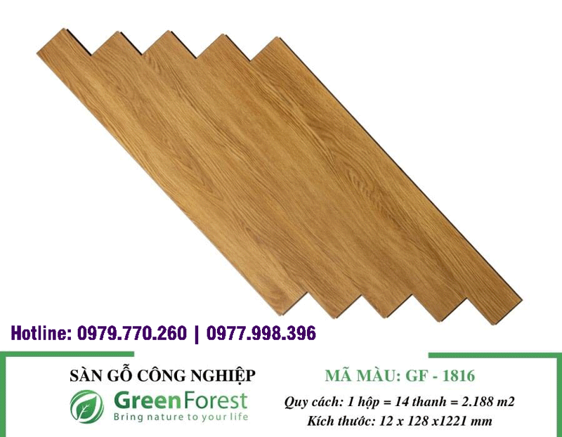 Sàn gỗ công nghiệp Green Forest GF1816 Sàn gỗ công nghiệp Green Forest GF1816