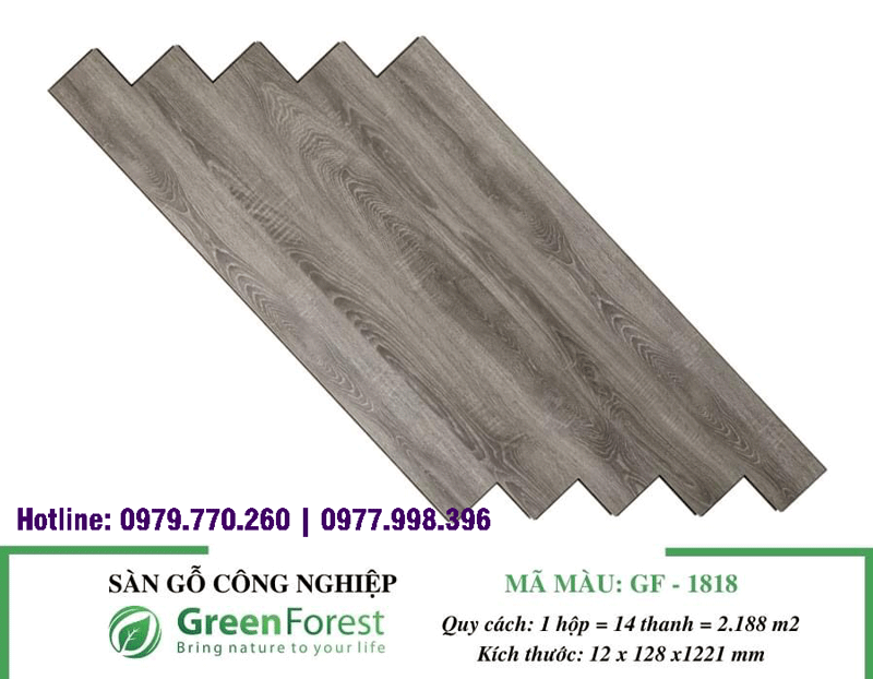 Sàn gỗ công nghiệp Green Forest GF1818 Sàn gỗ công nghiệp Green Forest GF1818
