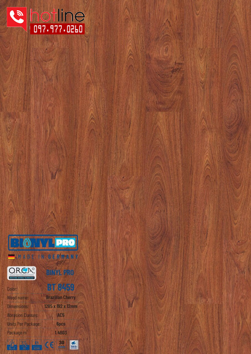 Sàn gỗ Đức Bionyl bản 12mm