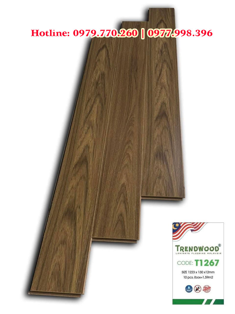 Sàn gỗ trendwood cốt nâu đế vàng 12mm