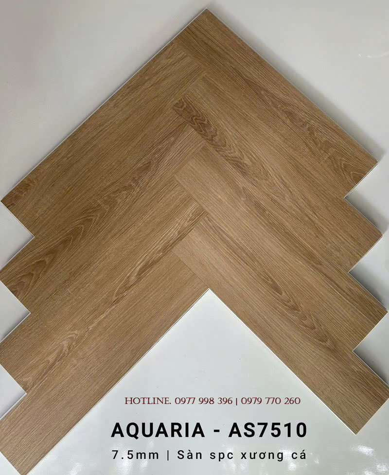 Tổng kho sàn nhựa hèm khóa lát xương cá Aquaria