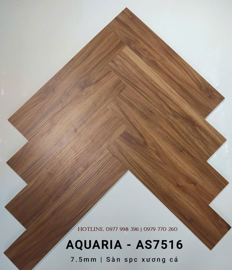 Tổng kho sàn nhựa hèm khóa lát xương cá Aquaria