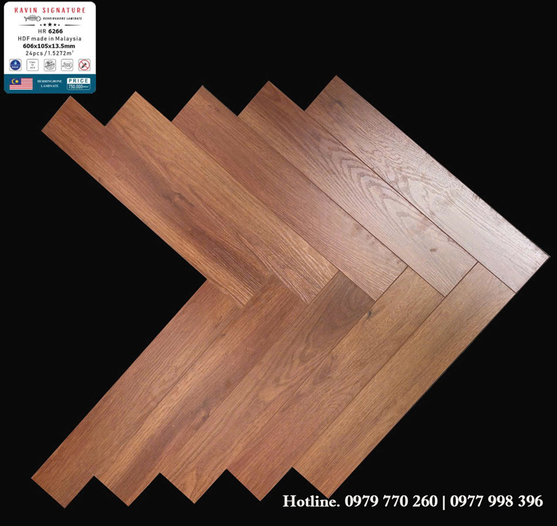 Sàn gỗ xương cá Kavin malaysia cao cấp HDF Black
