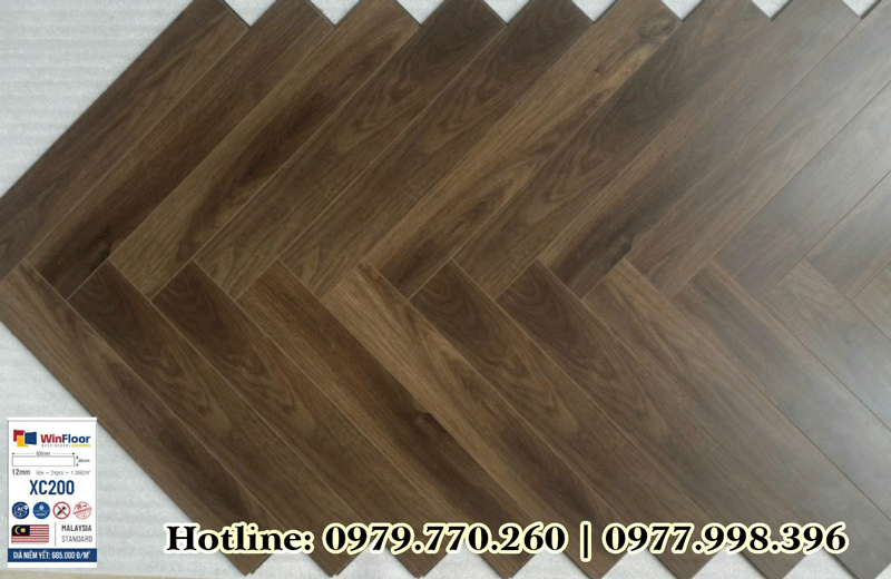 S&agrave;n gỗ xương c&aacute; WinFloor HDF cốt canh chịu nước