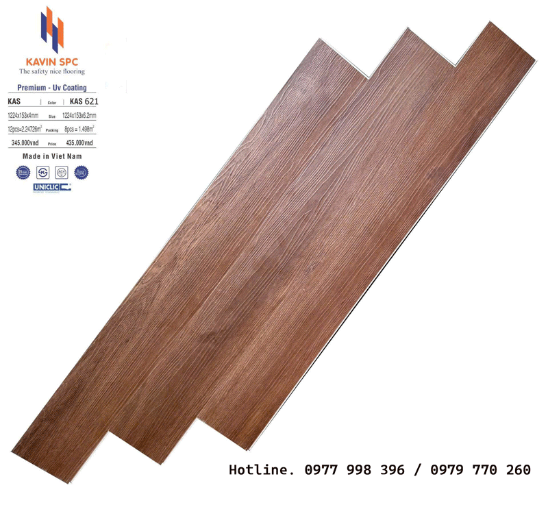 Sàn nhựa Kavin 6mm màu Kas 621