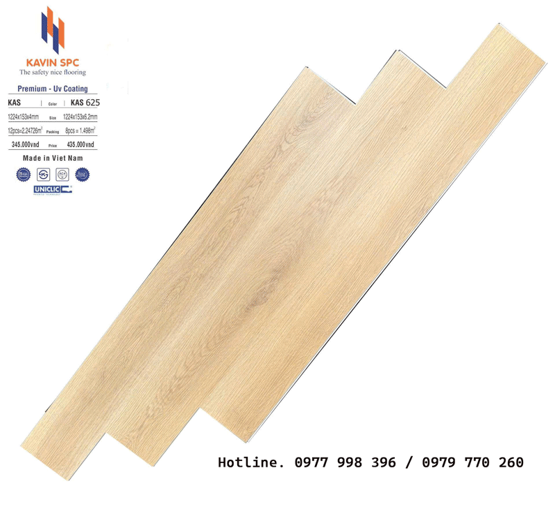 Sàn nhựa Kavin 6mm màu Kas 625