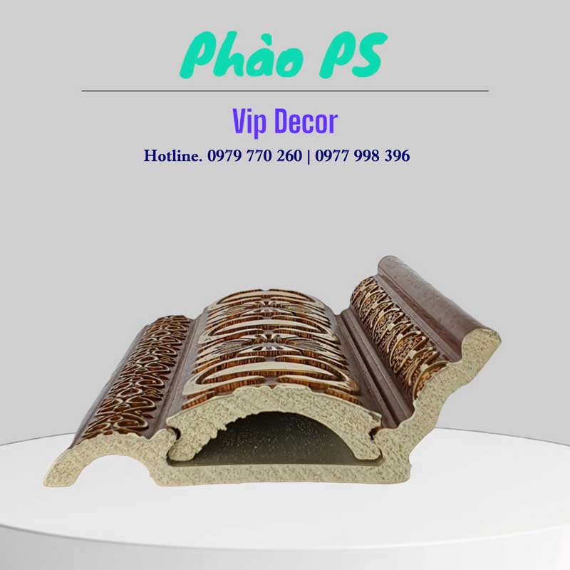 Phào cổ trần nhựa PS rát vàng cao cấp
