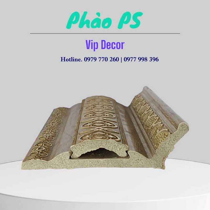 Phào cổ trần nhựa PS rát vàng cao cấp