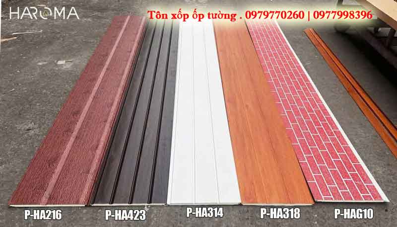 Tôn xốp vân gỗ ốp tường Haroma