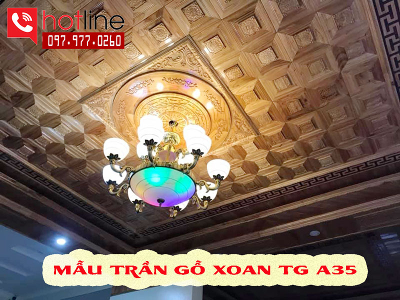 Mẫu trần gỗ xoan gi&aacute; rẻ 2020 đẹp