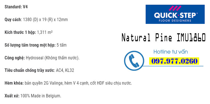 Natural Pine IMU1860