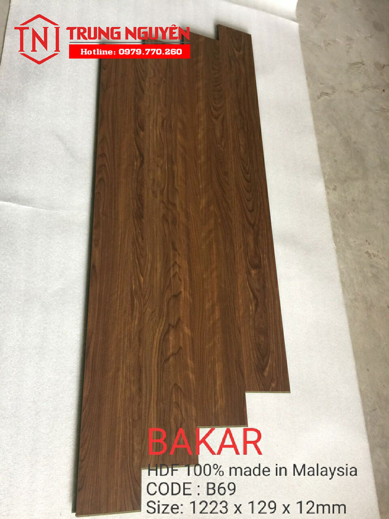 Sàn gỗ cốt xanh Bakar HDF malaysia AC5 Sàn gỗ cốt xanh Bakar HDF malaysia AC5