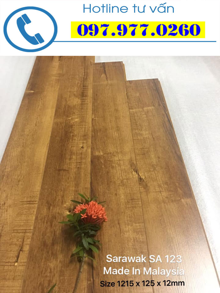 Sàn gỗ công nghiệp Sarawak SA 123 12mm