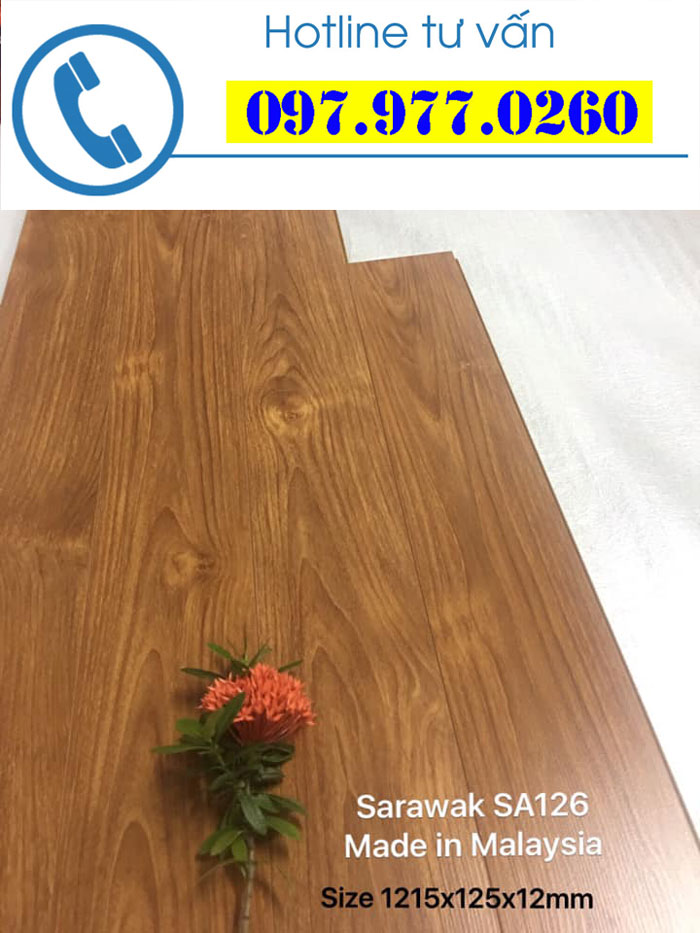 Sàn gỗ công nghiệp Sarawak SA 126 12mm