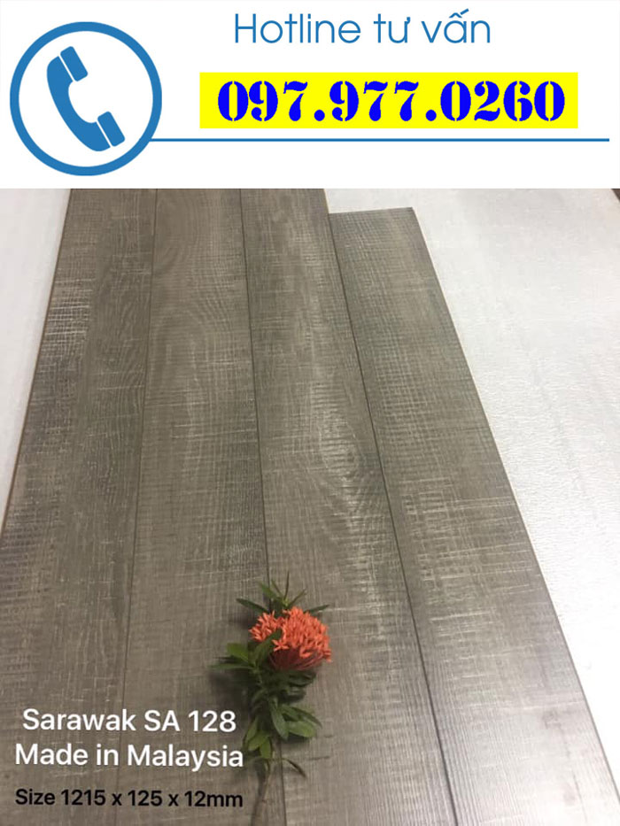 Sàn gỗ công nghiệp Sarawak SA 128 12mm