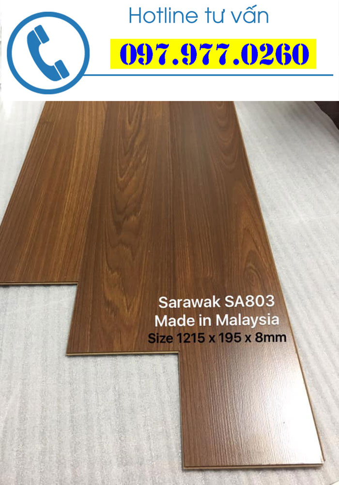 Sàn gỗ công nghiệp Sarawak SA 803 dày 8mm