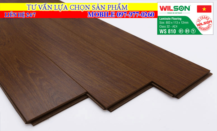 Sàn gỗ wilson 12mm mã màu WS 810